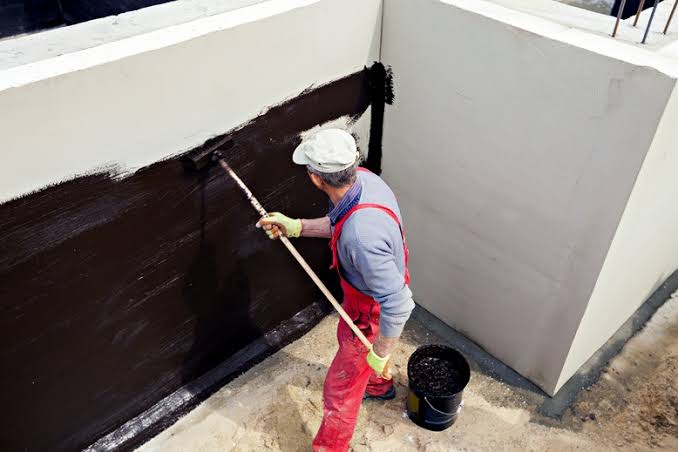 The villa's original waterproofing membranes